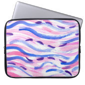 Abstrakt gestreifter Aquarellhintergrund. Pinselst Laptopschutzhülle (Vorderseite)