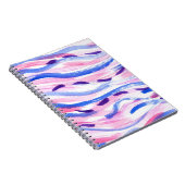 Abstrakt gestreifter Aquarellhintergrund. Pinselst Notizblock (Rechte Seite)