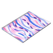 Abstrakt gestreifter Aquarellhintergrund. Pinselst Notizblock (Linke Seite)