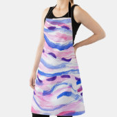 Abstrakt gestreifter Aquarellhintergrund. Pinselst Schürze (InSitu)