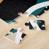 Abstrakt gestreiftes, farbenprächtiges Wellenmuste Puzzle (Seite)