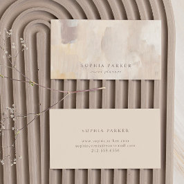 Abstrakt gestrichen | Elegant Minimalistisch neutr Visitenkarte