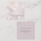 Abstrakt gestrichen | Eleganter Minimalistischer P Quadratische Visitenkarte (Vorne/Hinten)