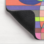 Abstrakt gestrichen mit farbigen Ovalen und Kurven Mousepad (Ecke)