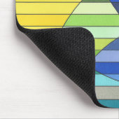 Abstrakt gestrichen mit gelben und blauen Formen Mousepad (Ecke)