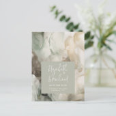 Abstrakt gestrichen Moderne Schrift Save the Date  Postkarte (Stehend Vorderseite)