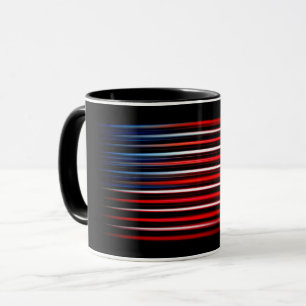 Abstrakt gestrichene amerikanische Flagge Tasse