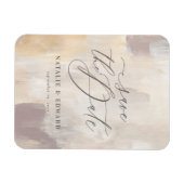 Abstrakt gestrichene Blush-Beige Magnet (Horizontal)