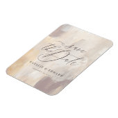 Abstrakt gestrichene Blush-Beige Magnet (Linke Seite)