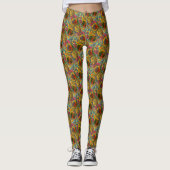 Abstrakt gestrichene Farbgestaltung Leggings (Vorderseite)