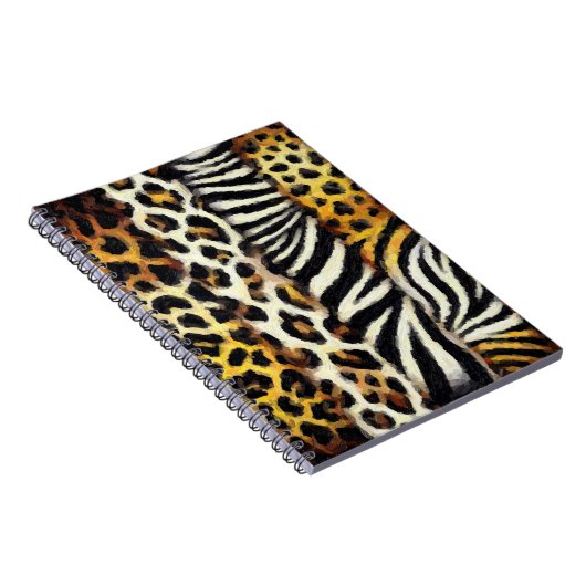 Abstrakt gestrichene gemischte Wildtierdrucke Notizblock (Rechte Seite)