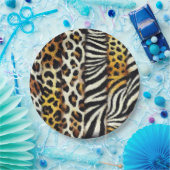 Abstrakt gestrichene gemischte Wildtierdrucke Pappteller (Party)