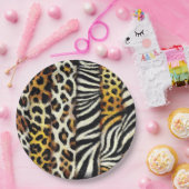 Abstrakt gestrichene gemischte Wildtierdrucke Pappteller (Party)