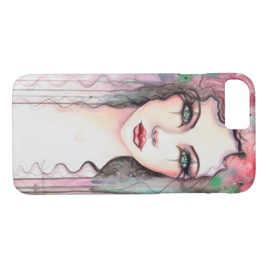 Abstrakt gestrichene Girl Case-Mate iPhone Hülle (Rückseite (Horizontal))