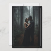 Abstrakt gestrichene Hochzeit des Grünen Fotos Save The Date (Rückseite)