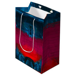 Abstrakt gestrichene Kunstgeschenktasche Mittlere Geschenktüte
