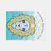 Abstrakt gestrichene Leon Baby Boy Birth Stats Rec Fleecedecke (Vorderseite (Horizontal))