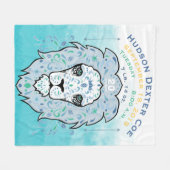 Abstrakt gestrichene Leon Baby Boy Birth Stats Rec Fleecedecke (Vorderseite (Horizontal))