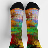 Abstrakt gestrichene, mehrfarbige Streifen Socken (Oben)