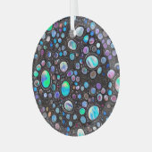 Abstrakt gestrichene Opalsteine Ornament Aus Glas (Vorderseite links)