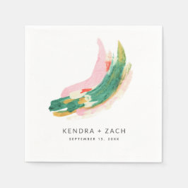 Abstrakt gestrichene Schlaganfälle Hochzeiten Serviette