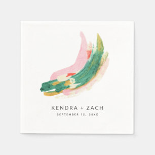 Abstrakt gestrichene Schlaganfälle Hochzeiten Serviette