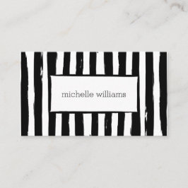 Abstrakt gestrichene schwarze Streifen-Visitenkart Visitenkarte
