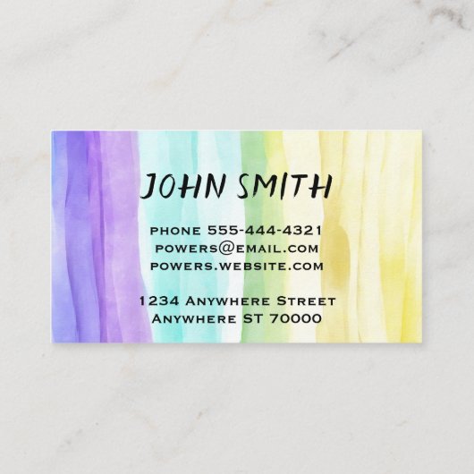 abstrakt gestrichene Streifen Visitenkarte (Rückseite)