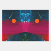 Abstrakt gestrichene Tapete Geschenkpapier Set (Vorderseite 3)