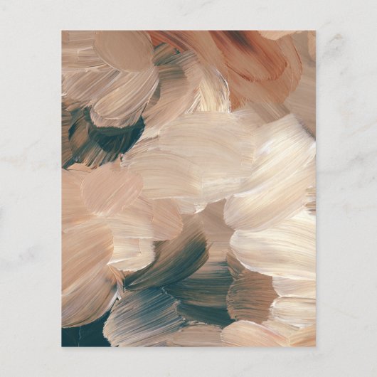 abstrakt gestrichene Terrakotta Save the Date Flyer (Hinten)