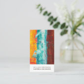 Abstrakt gestrichene Wand, Maler und Dekorator Visitenkarte (Stehend Vorderseite)