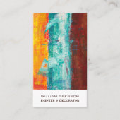 Abstrakt gestrichene Wand, Maler und Dekorator Visitenkarte (Vorderseite)