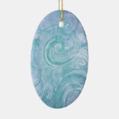 Abstrakt gestrichene Wirbel Keramik Ornament (Rechts)