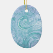 Abstrakt gestrichene Wirbel Keramik Ornament (Hinten)