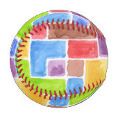 Abstrakt gestrichener Aquarellhintergrund. 2 Baseball (Vorderseite Links)