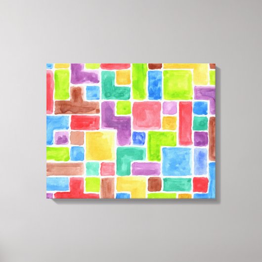 Abstrakt gestrichener Aquarellhintergrund. 2 Leinwanddruck (Vorderseite)