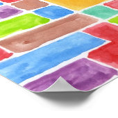 Abstrakt gestrichener Aquarellhintergrund. 2 Poster (Ecke)
