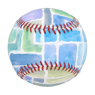 Abstrakt gestrichener Aquarellhintergrund. Baseball