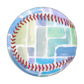 Abstrakt gestrichener Aquarellhintergrund. Baseball (Vorderseite Links)
