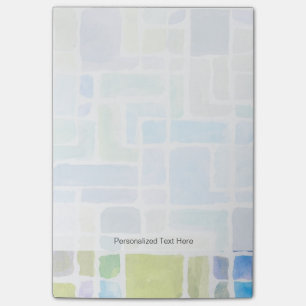 Abstrakt gestrichener Aquarellhintergrund Post-it Klebezettel