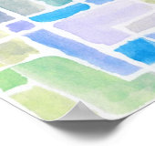 Abstrakt gestrichener Aquarellhintergrund. Poster (Ecke)