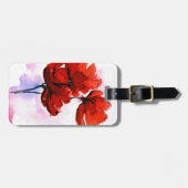 Abstrakt gestrichener Blumenhintergrund 2 Gepäckanhänger (Vorderseite horizontal)