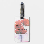 Abstrakt gestrichener Blumenhintergrund 2 Gepäckanhänger (Rückseite vertikal)