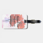 Abstrakt gestrichener Blumenhintergrund 2 Gepäckanhänger (Rückseite horizontal)