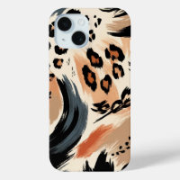 Abstrakt gestrichener exotischer Tierdruckleopard
