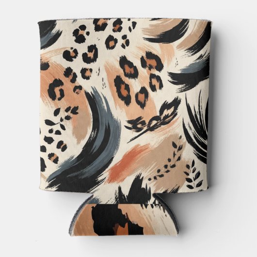 Abstrakt gestrichener exotischer Tierdruckleopard Dosenkühler (Vorderseite)