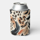 Abstrakt gestrichener exotischer Tierdruckleopard Dosenkühler (Kanne Rückseite)