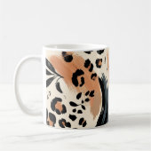 Abstrakt gestrichener exotischer Tierdruckleopard Kaffeetasse (Links)