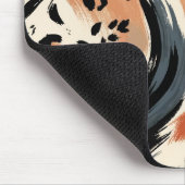 Abstrakt gestrichener exotischer Tierdruckleopard Mousepad (Ecke)