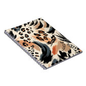 Abstrakt gestrichener exotischer Tierdruckleopard Notizblock (Rechte Seite)